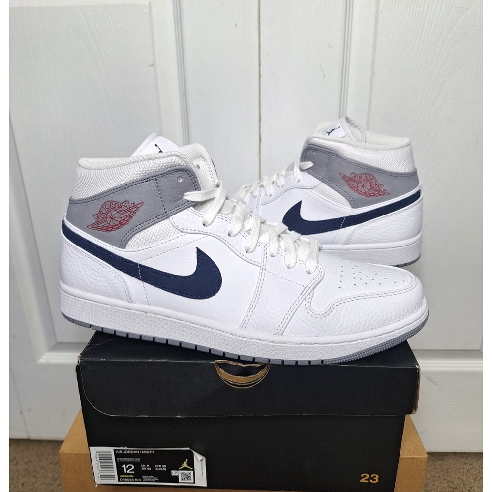 Air Jordan 1 Mid PI Paris White Grey DR8038 100 size 12